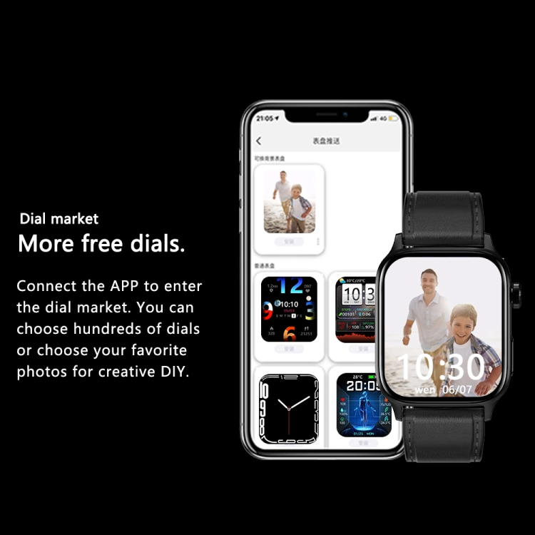 GT22 1.85 inch TFT Screen Silicone Band Health Smart Watch, Support Bluetooth Call / Plateau Blood Oxygen / Body Temperature / Arrhythmia / TI Heart Rate Monitoring-TIME.SHOP