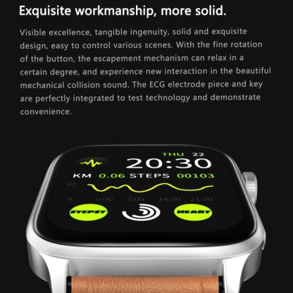 GT22 1.85 inch TFT Screen Silicone Band Health Smart Watch, Support Bluetooth Call / Plateau Blood Oxygen / Body Temperature / Arrhythmia / TI Heart Rate Monitoring-TIME.SHOP