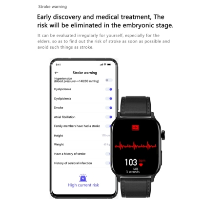 GT22 1.85 inch TFT Screen Silicone Band Health Smart Watch, Support Bluetooth Call / Plateau Blood Oxygen / Body Temperature / Arrhythmia / TI Heart Rate Monitoring-TIME.SHOP