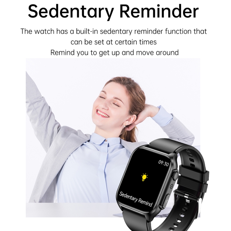 TK12 1.96 inch IP67 Waterproof Silicone Band Smart Watch Supports ECG / Remote Families Care / Bluetooth Call / Body Temperature Monitoring-TIME.SHOP