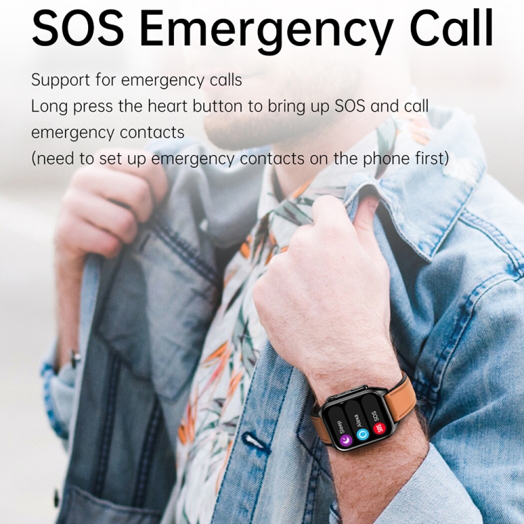 TK12 1.96 inch IP67 Waterproof Silicone Band Smart Watch Supports ECG / Remote Families Care / Bluetooth Call / Body Temperature Monitoring-TIME.SHOP