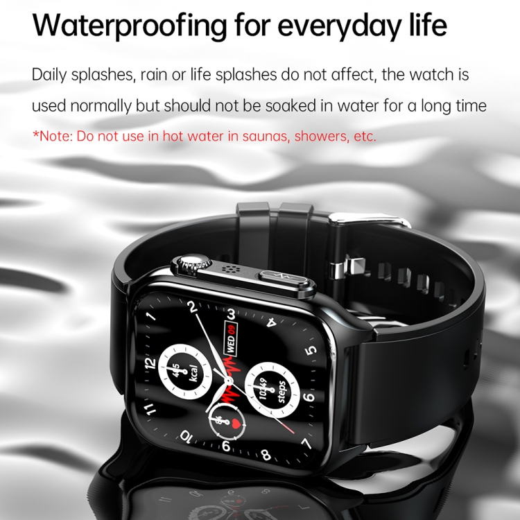 TK12 1.96 inch IP67 Waterproof Silicone Band Smart Watch Supports ECG / Remote Families Care / Bluetooth Call / Body Temperature Monitoring-TIME.SHOP