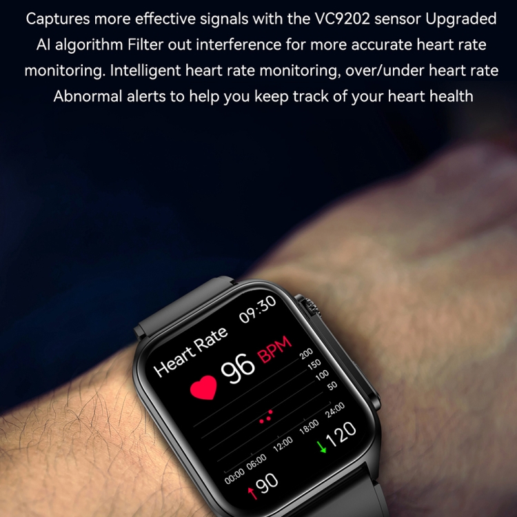 TK12 1.96 inch IP67 Waterproof Silicone Band Smart Watch Supports ECG / Remote Families Care / Bluetooth Call / Body Temperature Monitoring-TIME.SHOP