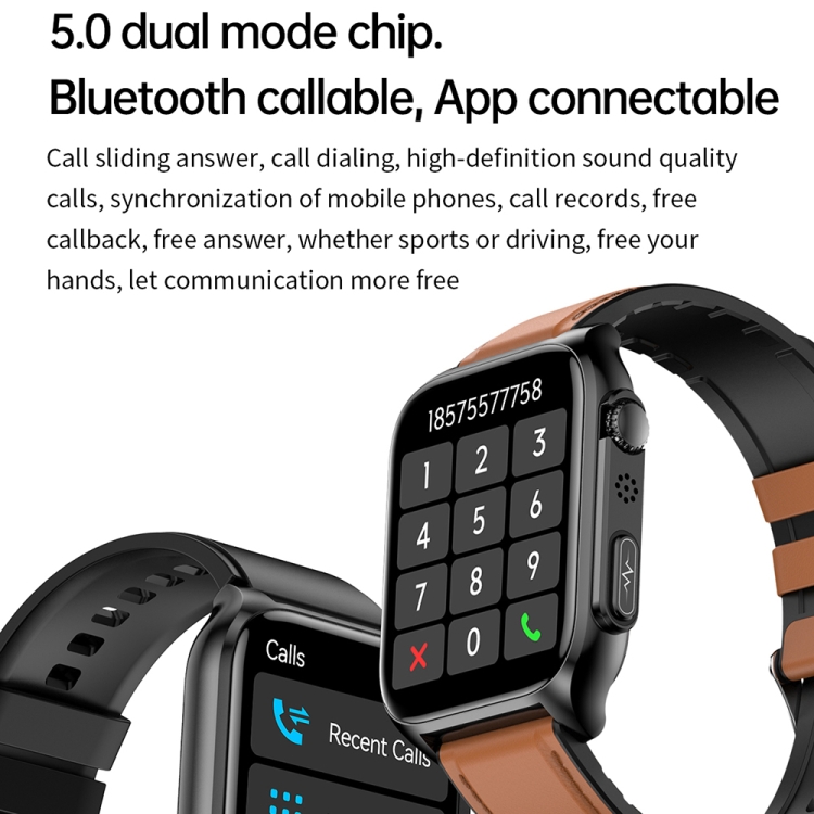 TK12 1.96 inch IP67 Waterproof Silicone Band Smart Watch Supports ECG / Remote Families Care / Bluetooth Call / Body Temperature Monitoring-TIME.SHOP