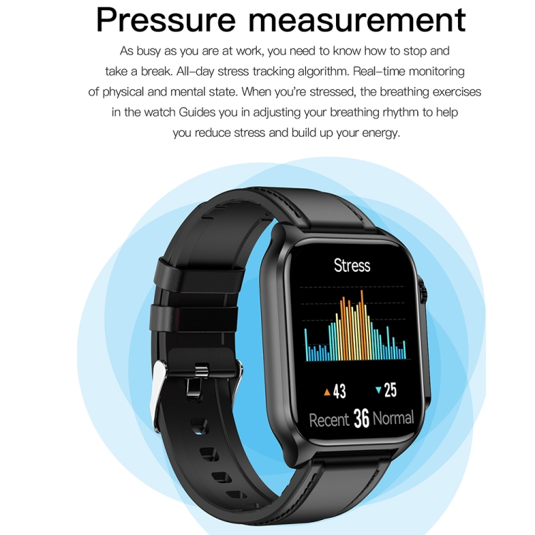 TK12 1.96 inch IP67 Waterproof Silicone Band Smart Watch Supports ECG / Remote Families Care / Bluetooth Call / Body Temperature Monitoring-TIME.SHOP