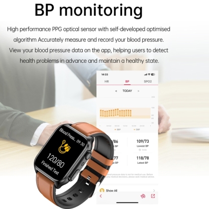 TK12 1.96 inch IP67 Waterproof Silicone Band Smart Watch Supports ECG / Remote Families Care / Bluetooth Call / Body Temperature Monitoring-TIME.SHOP
