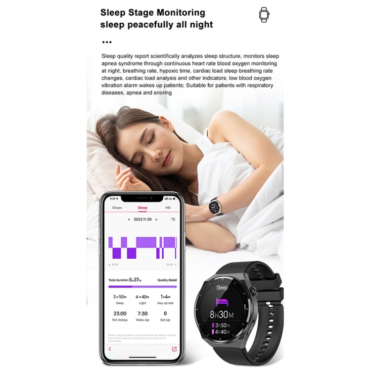 TK20 1.39 inch IP68 Waterproof Silicone Band Smart Watch Supports ECG / Remote Families Care / Body Temperature Monitoring-TIME.SHOP