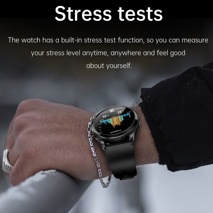 TK22 1.39 inch IP67 Waterproof Silicone Band Smart Watch Supports ECG / Non-invasive Blood Sugar-TIME.SHOP