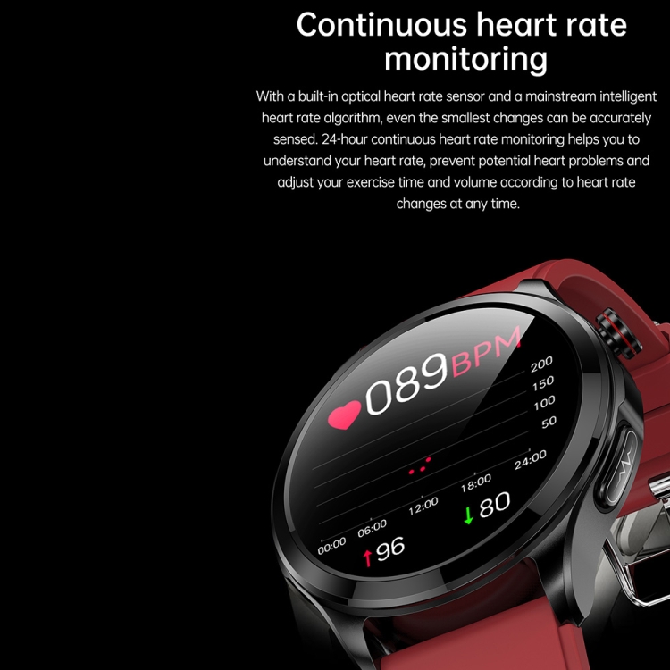 TK22 1.39 inch IP67 Waterproof Silicone Band Smart Watch Supports ECG / Non-invasive Blood Sugar-TIME.SHOP