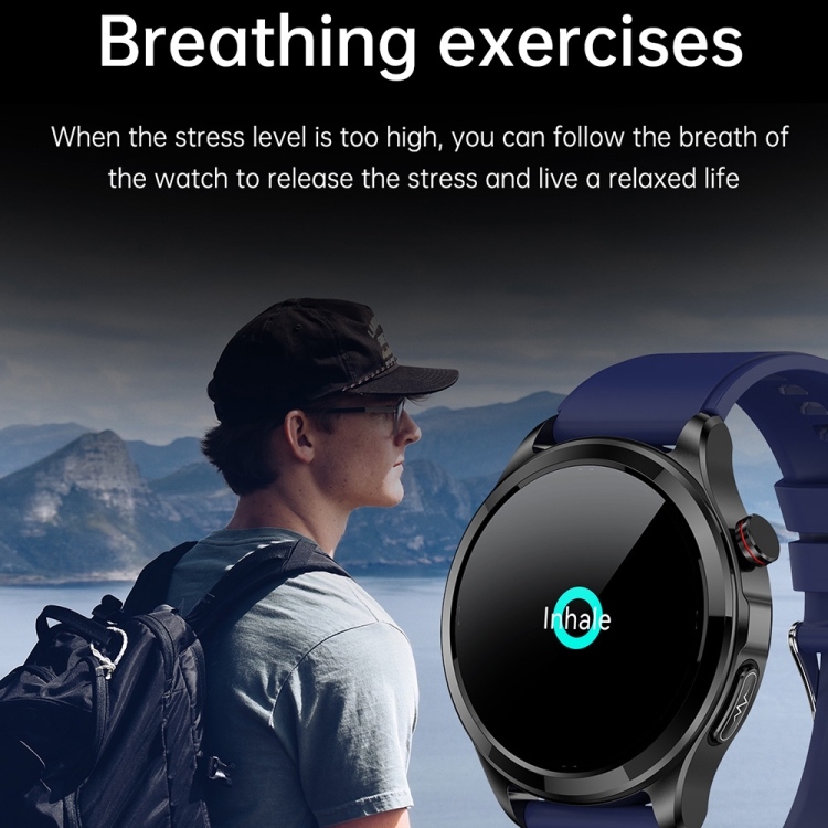 TK22 1.39 inch IP67 Waterproof Silicone Band Smart Watch Supports ECG / Non-invasive Blood Sugar-TIME.SHOP