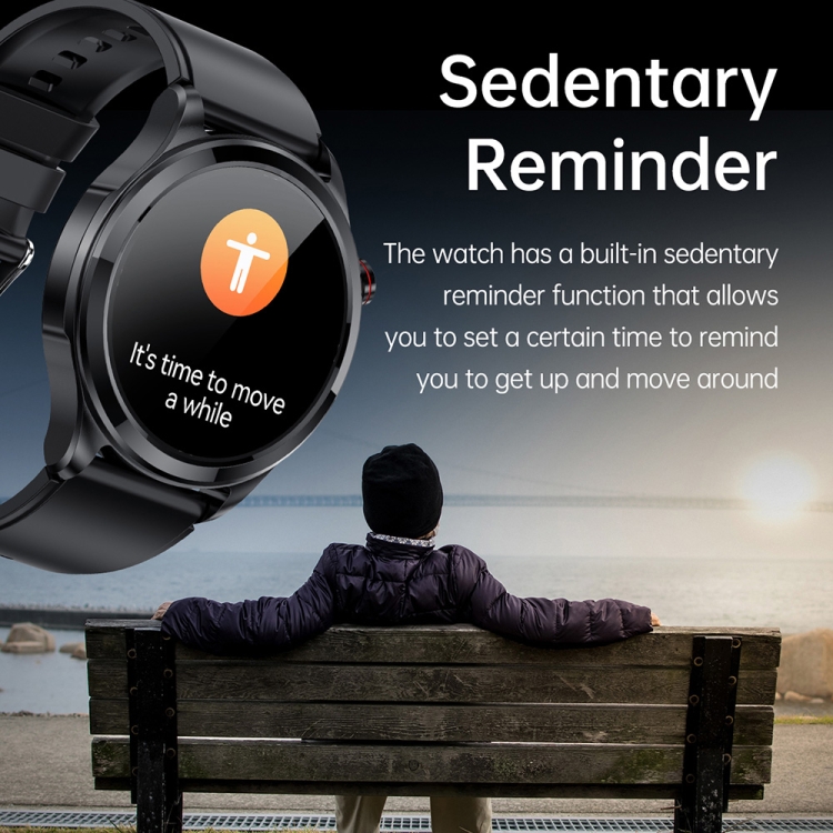 TK22 1.39 inch IP67 Waterproof Silicone Band Smart Watch Supports ECG / Non-invasive Blood Sugar-TIME.SHOP