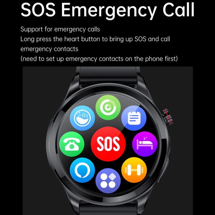 TK22 1.39 inch IP67 Waterproof Silicone Band Smart Watch Supports ECG / Non-invasive Blood Sugar-TIME.SHOP