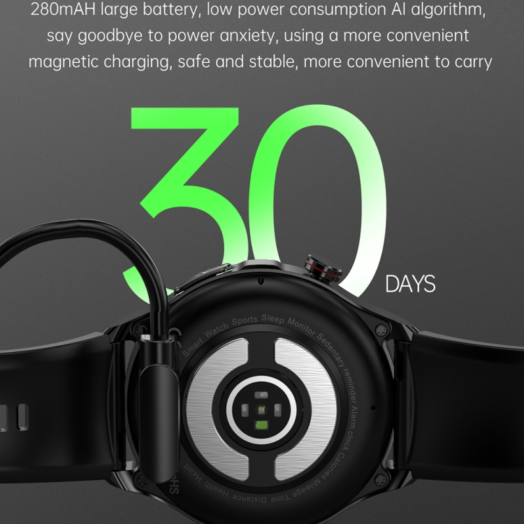 TK22 1.39 inch IP67 Waterproof Silicone Band Smart Watch Supports ECG / Non-invasive Blood Sugar-TIME.SHOP