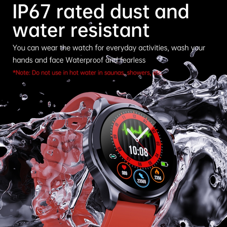 TK22 1.39 inch IP67 Waterproof Silicone Band Smart Watch Supports ECG / Non-invasive Blood Sugar-TIME.SHOP