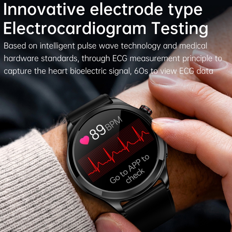 TK22 1.39 inch IP67 Waterproof Silicone Band Smart Watch Supports ECG / Non-invasive Blood Sugar-TIME.SHOP