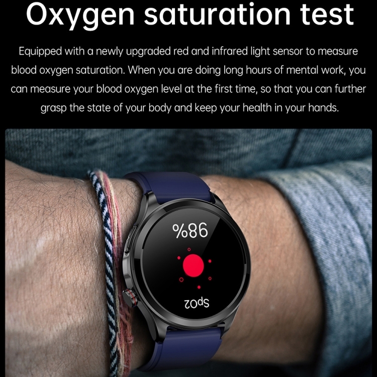 TK22 1.39 inch IP67 Waterproof Silicone Band Smart Watch Supports ECG / Non-invasive Blood Sugar-TIME.SHOP