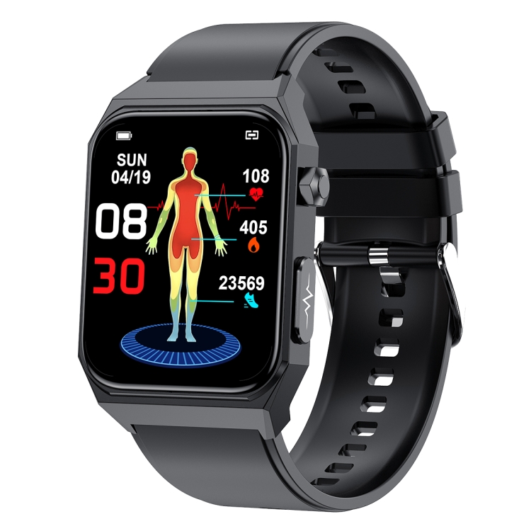 E530 1.91 inch IP68 Waterproof Silicone Band Smart Watch Supports ECG / Non-invasive Blood Sugar-TIME.SHOP