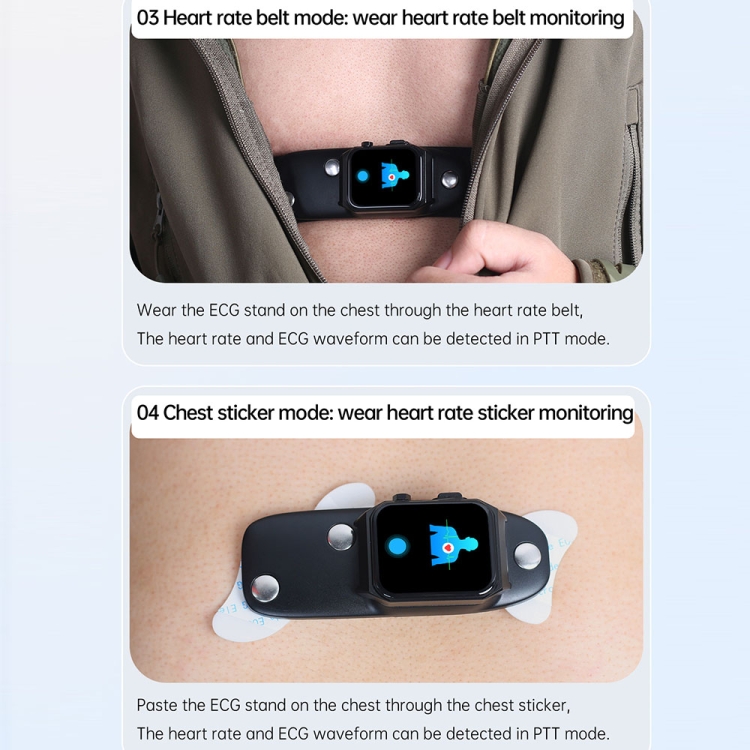 E530 1.91 inch IP68 Waterproof Silicone Band Smart Watch Supports ECG / Non-invasive Blood Sugar-TIME.SHOP