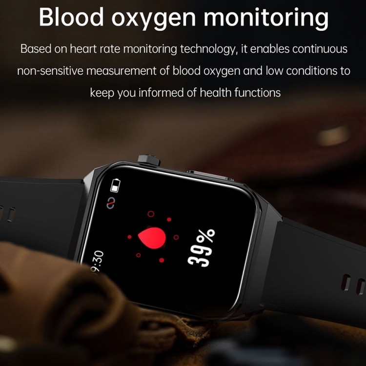 E530 1.91 inch IP68 Waterproof Silicone Band Smart Watch Supports ECG / Non-invasive Blood Sugar-TIME.SHOP