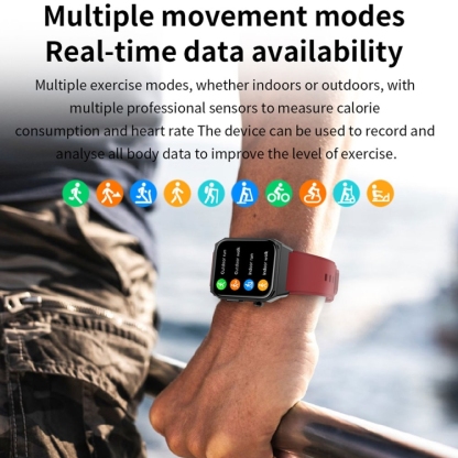 E530 1.91 inch IP68 Waterproof Silicone Band Smart Watch Supports ECG / Non-invasive Blood Sugar-TIME.SHOP