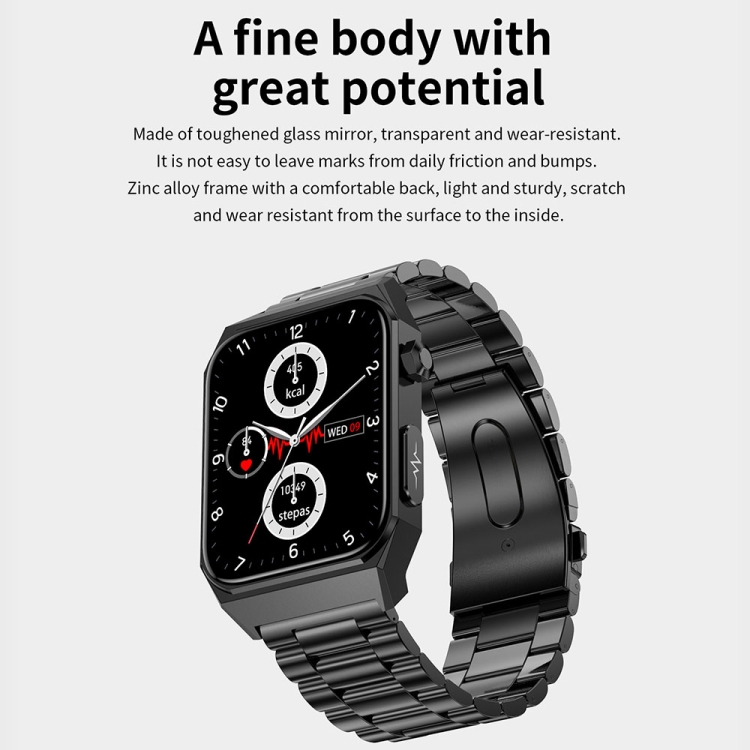 E530 1.91 inch IP68 Waterproof Silicone Band Smart Watch Supports ECG / Non-invasive Blood Sugar-TIME.SHOP