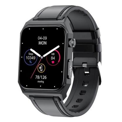 E530 1.91 inch IP68 Waterproof Leather Band Smart Watch Supports ECG / Non-invasive Blood Sugar-TIME.SHOP