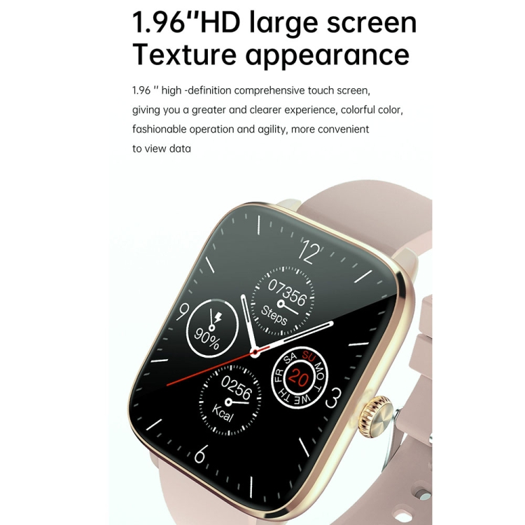 T20 1.96 inch IP67 Waterproof Silicone Band Smart Watch, Supports Dual-mode Bluetooth Call / Heart Rate Monitoring-TIME.SHOP