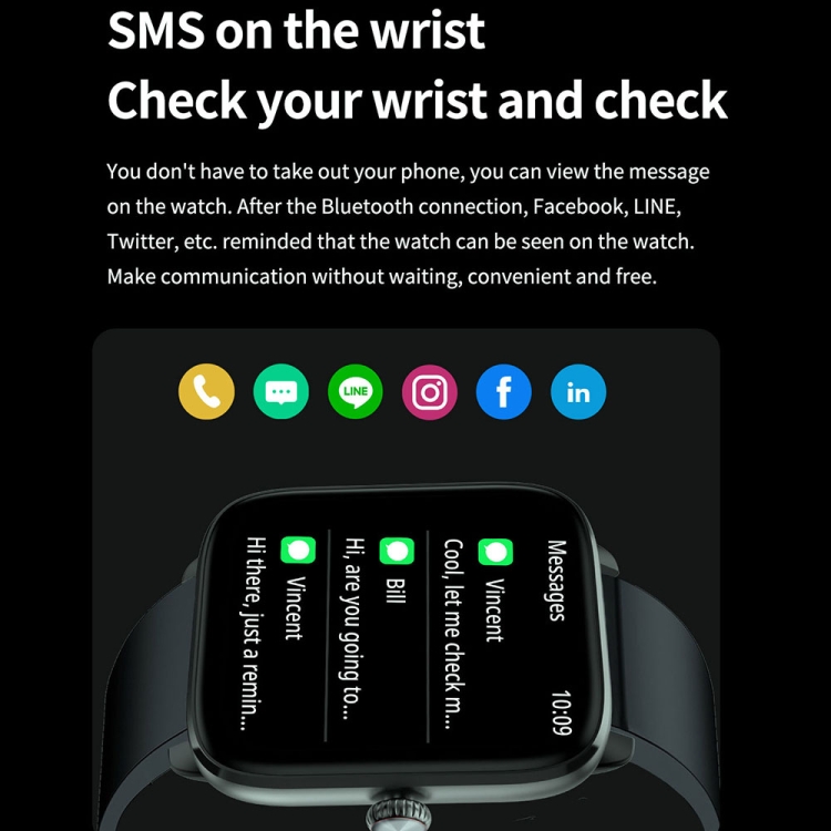 T20 1.96 inch IP67 Waterproof Silicone Band Smart Watch, Supports Dual-mode Bluetooth Call / Heart Rate Monitoring-TIME.SHOP