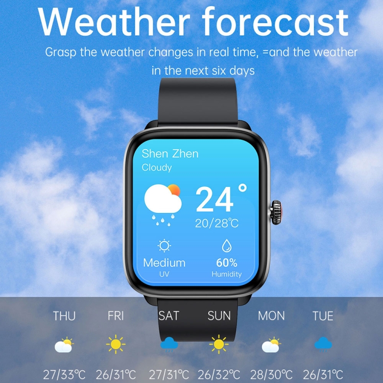 T20 1.96 inch IP67 Waterproof Silicone Band Smart Watch, Supports Dual-mode Bluetooth Call / Heart Rate Monitoring-TIME.SHOP