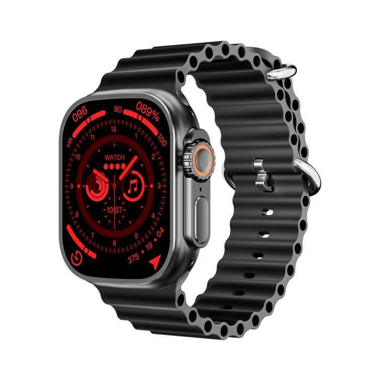 WS-E9 Ultra 2.2 inch IP67 Waterproof Metal Buckle Ocean Silicone Band Smart Watch, Support Heart Rate / NFC-TIME.SHOP