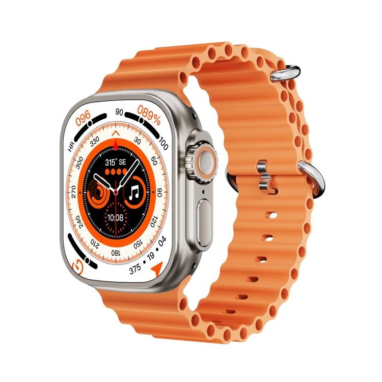 WS-E9 Ultra 2.2 inch IP67 Waterproof Metal Buckle Ocean Silicone Band Smart Watch, Support Heart Rate / NFC-TIME.SHOP