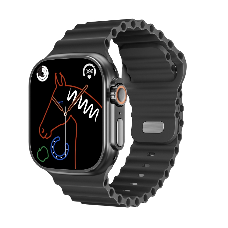 WS-E9 Ultra 2.2 inch IP67 Waterproof Ocean Silicone Band Smart Watch, Support Heart Rate / NFC-TIME.SHOP