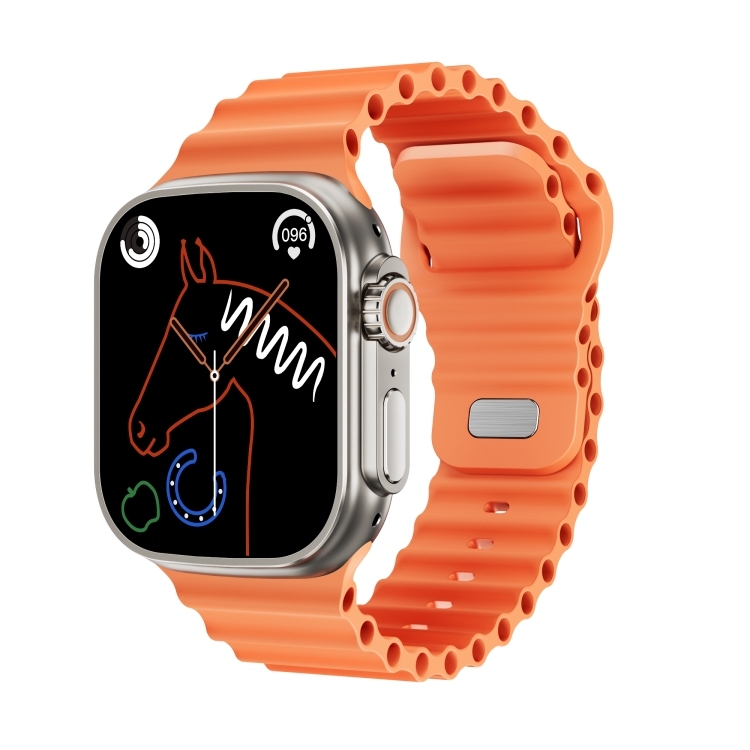 WS-E9 Ultra 2.2 inch IP67 Waterproof Ocean Silicone Band Smart Watch, Support Heart Rate / NFC-TIME.SHOP