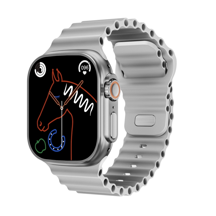 WS-E9 Ultra 2.2 inch IP67 Waterproof Ocean Silicone Band Smart Watch, Support Heart Rate / NFC-TIME.SHOP