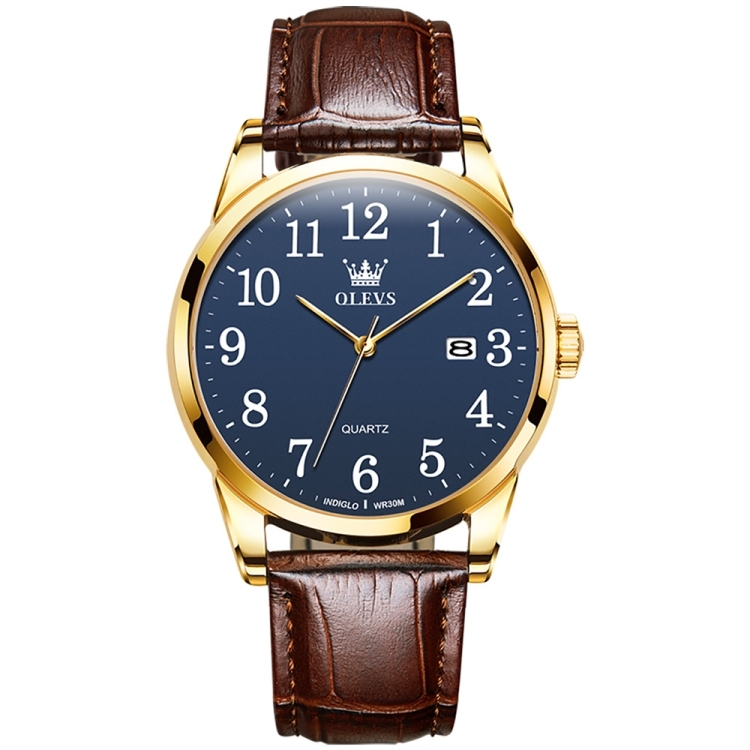 OLEVS 5566 Men Simple Single Calendar Waterproof Quartz Watch-TIME.SHOP