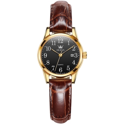OLEVS 5566 Women Simple Single Calendar Waterproof Quartz Watch-TIME.SHOP