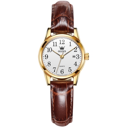 OLEVS 5566 Women Simple Single Calendar Waterproof Quartz Watch-TIME.SHOP