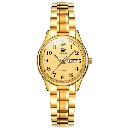 OLEVS 5567 Women Steel Strap Waterproof Quartz Watch-TIME.SHOP