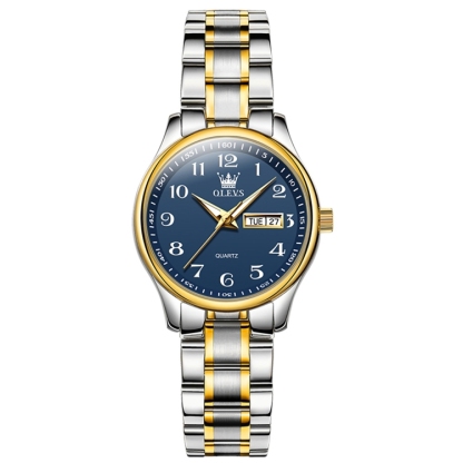 OLEVS 5567 Women Steel Strap Waterproof Quartz Watch-TIME.SHOP