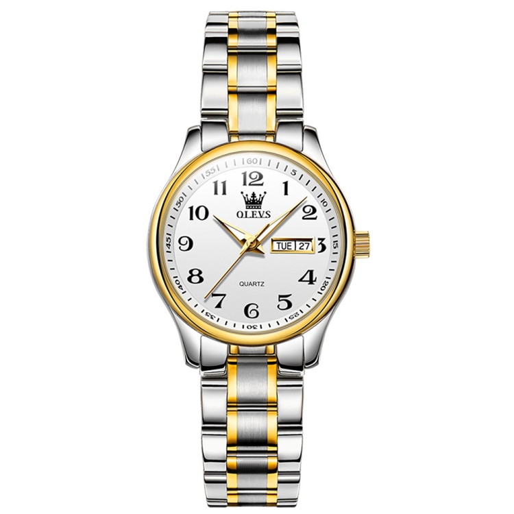 OLEVS 5567 Women Steel Strap Waterproof Quartz Watch-TIME.SHOP