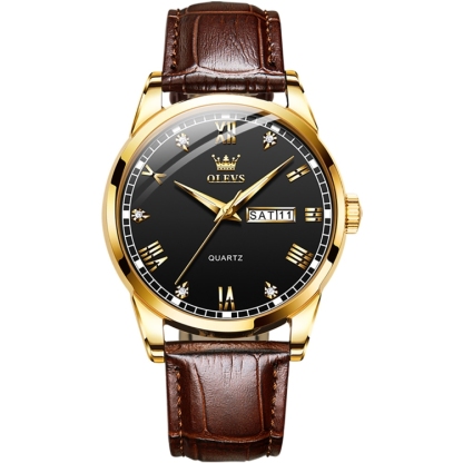 OLEVS 6896 Men Multifunctional Luminous Waterproof Quartz Watch-TIME.SHOP