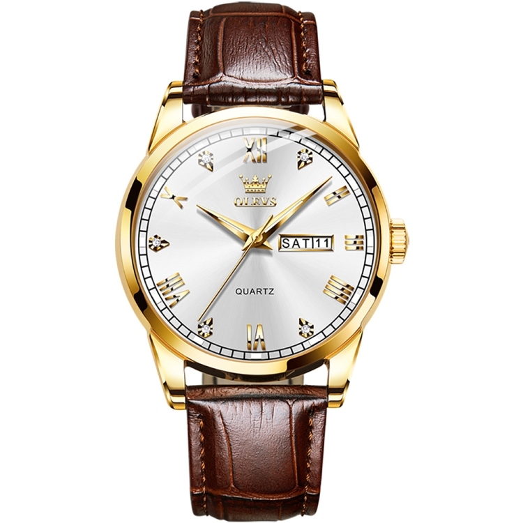 OLEVS 6896 Men Multifunctional Luminous Waterproof Quartz Watch-TIME.SHOP