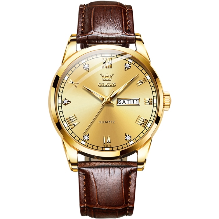 OLEVS 6896 Men Multifunctional Luminous Waterproof Quartz Watch-TIME.SHOP