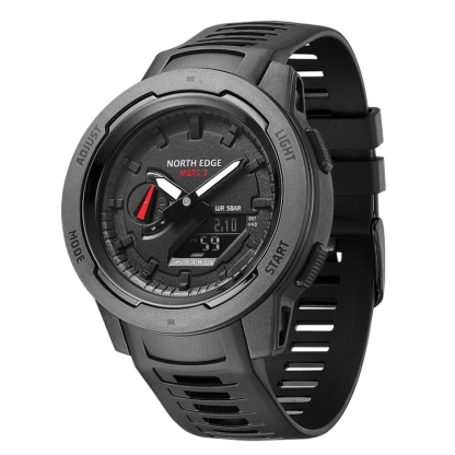 NORTH EDGE MARS3 Outdoor Waterproof Men Carbon Fiber Electronic Sports Watch-TIME.SHOP