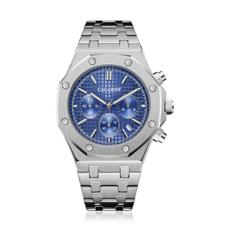 CAGARNY 6835 Men Simple Quartz Steel Band Watch-TIME.SHOP
