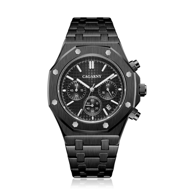 CAGARNY 6835 Men Simple Quartz Steel Band Watch-TIME.SHOP