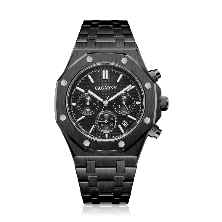 CAGARNY 6835 Men Simple Quartz Steel Band Watch-TIME.SHOP