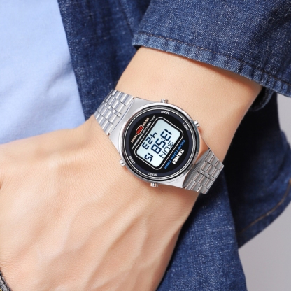 SKMEI 1882 Multifunctional Men 30M Waterproof Luminous Stainless Steel Digital Wrist Watch-TIME.SHOP