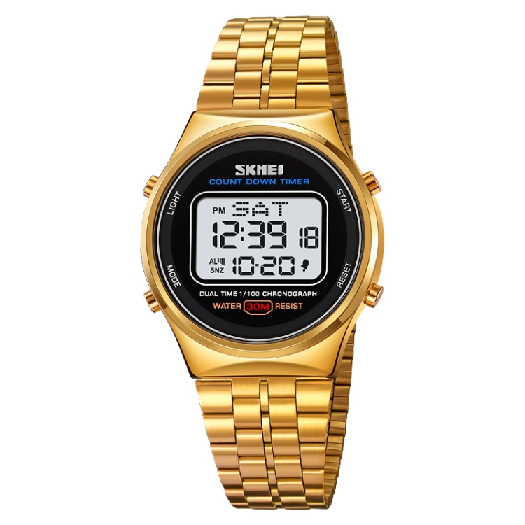 SKMEI 1882 Multifunctional Men 30M Waterproof Luminous Stainless Steel Digital Wrist Watch-TIME.SHOP