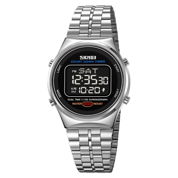 SKMEI 1882 Multifunctional Men 30M Waterproof Luminous Stainless Steel Digital Wrist Watch-TIME.SHOP